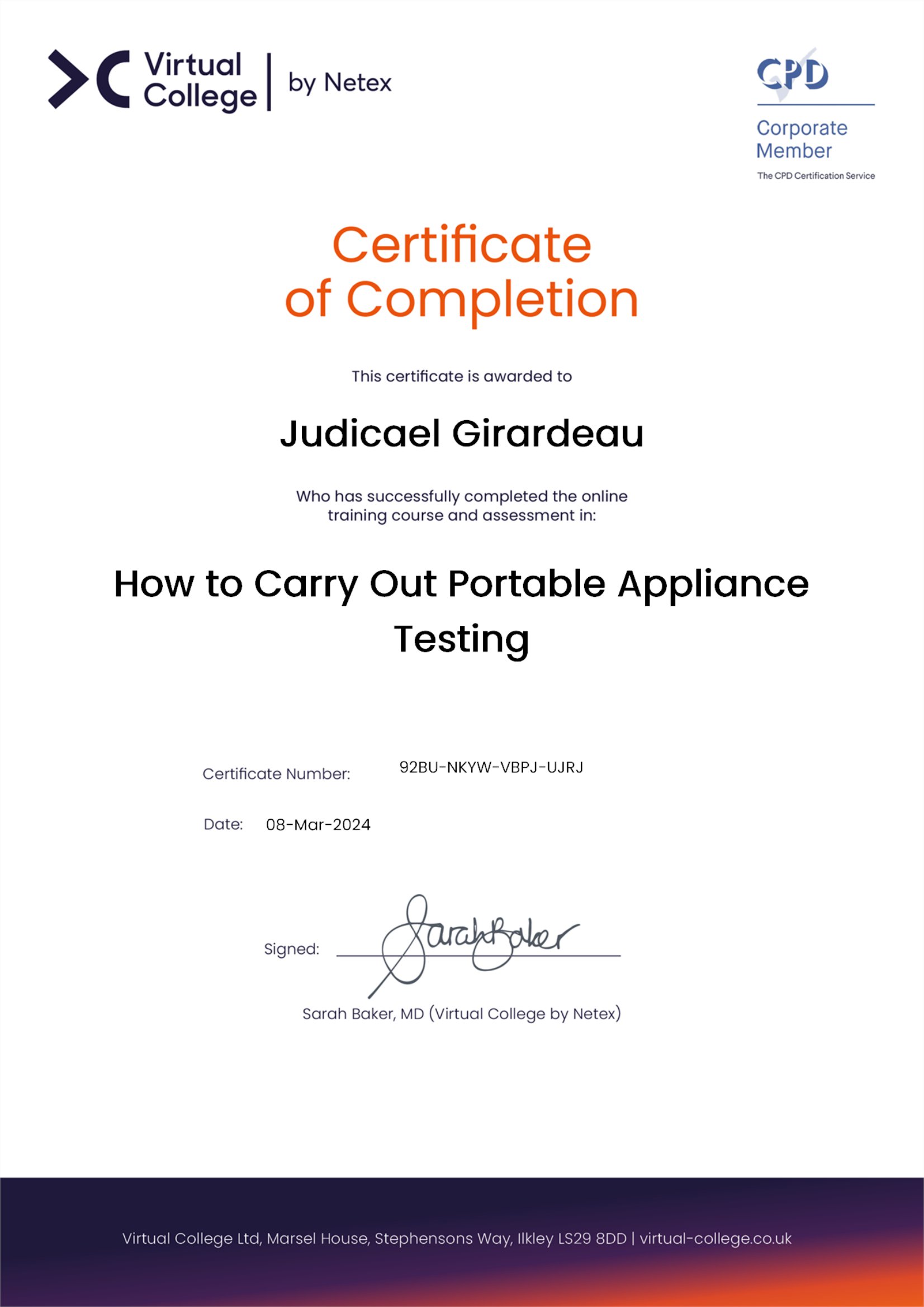 Judicael Girardeau - How to Carry Out Portable Appliance Testing