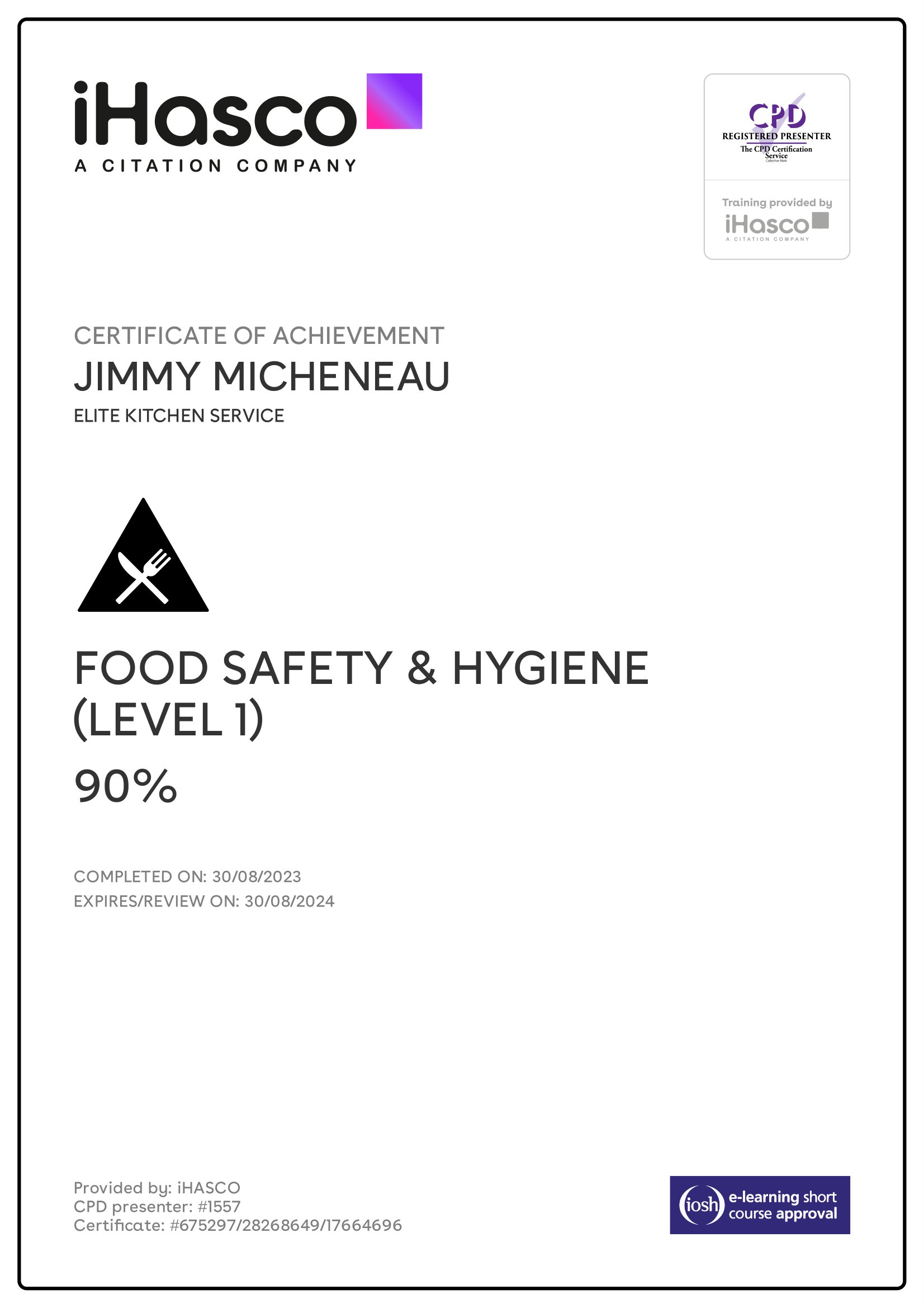 certificate_Food-Safety-Hygiene-Level-1